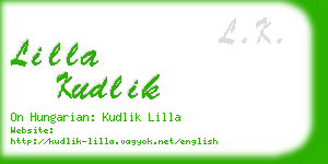 lilla kudlik business card